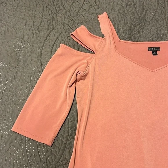 EUC Bold Elements Size XL Pink Top with Cold Shoulder Detail - Picture 3 of 5